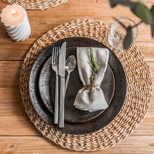 Assiette plate onyx 27 cm x6