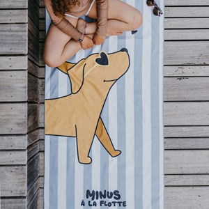 Serviette de plage minus chiot (70x140 cm)