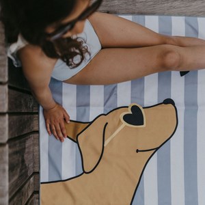 Serviette de plage minus chiot (70x140 cm)