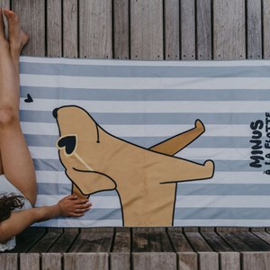 Serviette de plage minus chiot (70x140 cm)