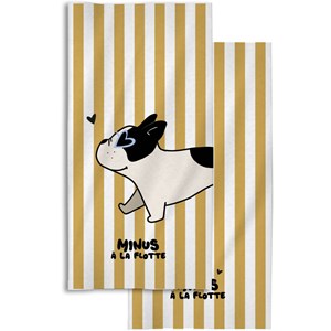 Serviette de plage minus bouledogue (70x140 cm)