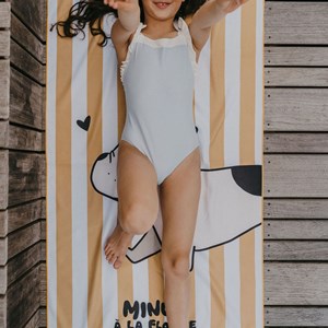 Serviette de plage minus bouledogue (70x140 cm)