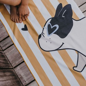 Serviette de plage minus bouledogue (70x140 cm)