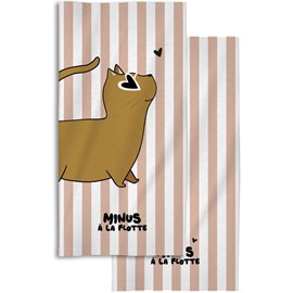 Serviette de plage minus chat (70x140 cm)