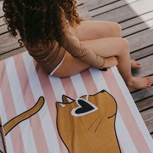 Serviette de plage minus chat (70x140 cm)