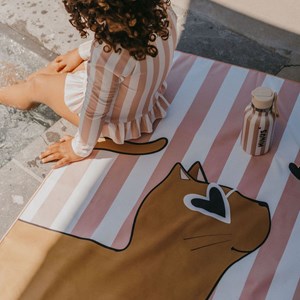 Serviette de plage minus chat (70x140 cm)