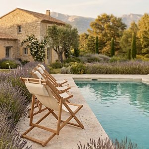 Chaise longue pliante - beige