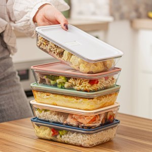 Lot de 5 lunch box en verre prep