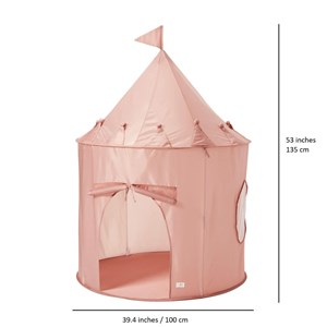 Tente en tissu recyclé uni rose