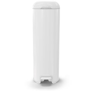 Poubelle à couches platinium blanche avec recharge