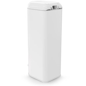 Poubelle à couches platinium blanche avec recharge