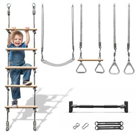 Ensemble gymnastique 5-en-1 hypermotion - aire de jeux intérieur & jardin 100kg