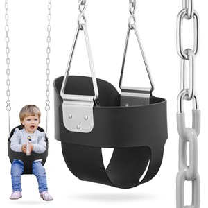 Balançoire baquet bébé hypermotion - assise eva confort & sécurité jardin 22kg