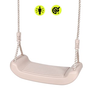 Portique balançoire double jardin hypermotion - acier 3-12 ans - 2 sièges 100kg