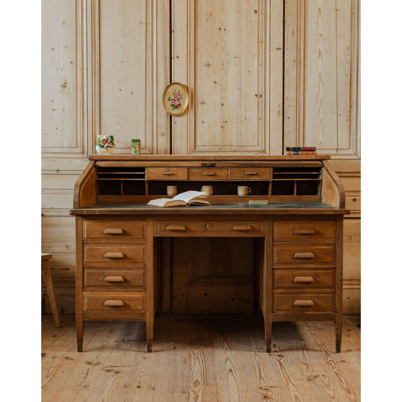Debongout - Bureau américain vintage en bois n°714
