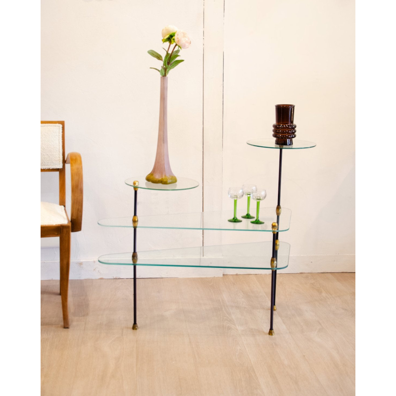 Étagère modulable en verre et métal n°291