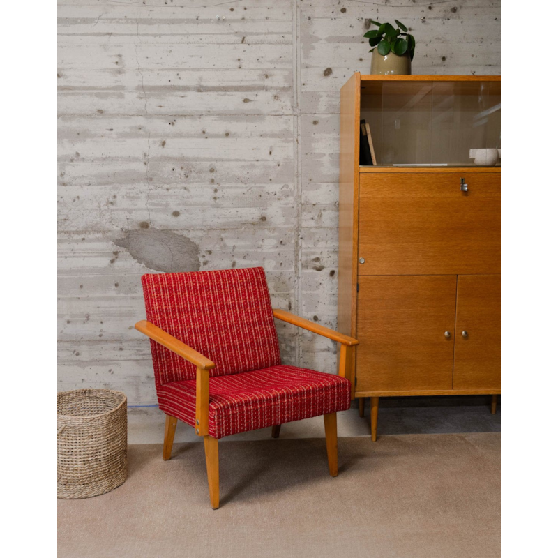 Debongout - Jakob, le fauteuil en tweed rouge n°1243