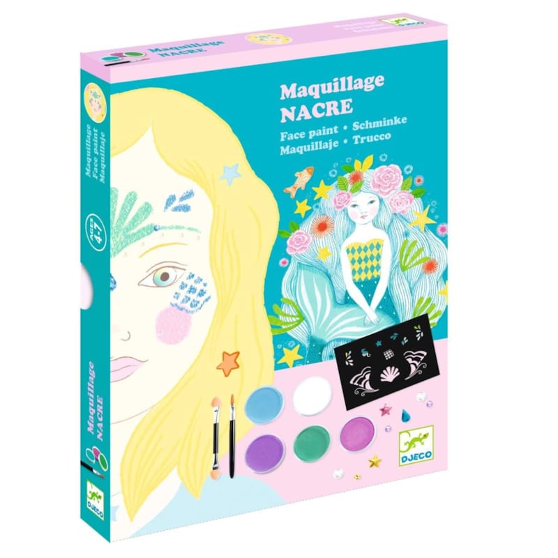 Coffret maquillage avec accessoires nacre