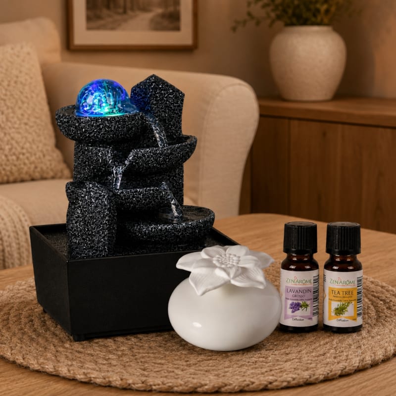 Mon espace détente : diffusion douce et fontaine zen (Zen Light) - Couverture