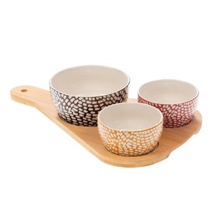 Plat et ses 3 bols isis