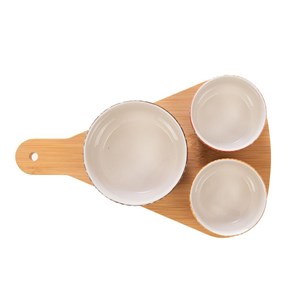 Plat et ses 3 bols isis