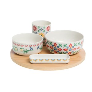 Coffret plateau et ses 4 bols donna