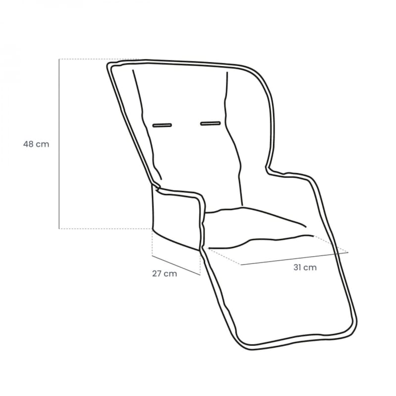 Housse assise chaise haute - gris (Monsieur Bébé) - Image 1