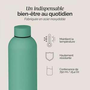 Gourde isotherme 750ml - vert