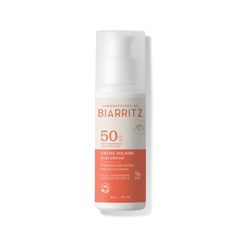 Crème solaire visage spf50 bio