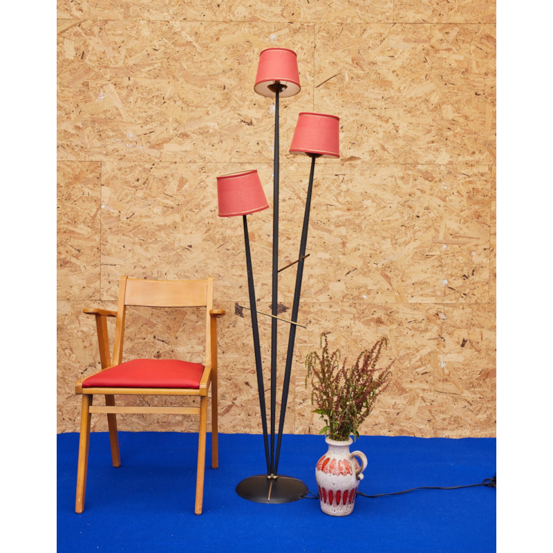 Lampadaire en métal mid-century n°384