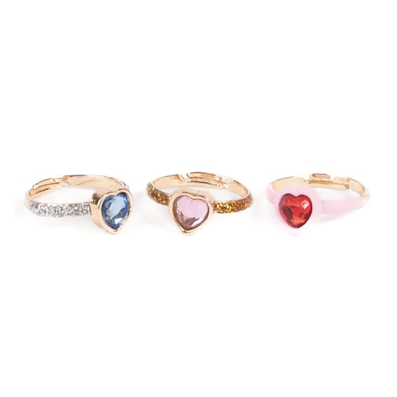 Ensemble de bagues c?urs d'amour, 3 pièces