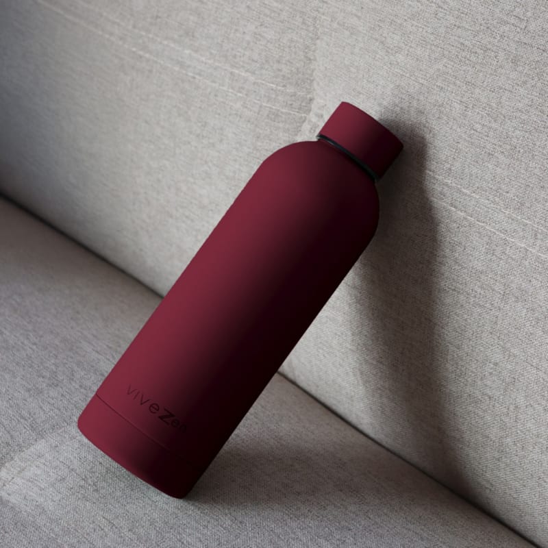 Gourde isotherme 500ml - bordeaux (Vivezen) - Couverture