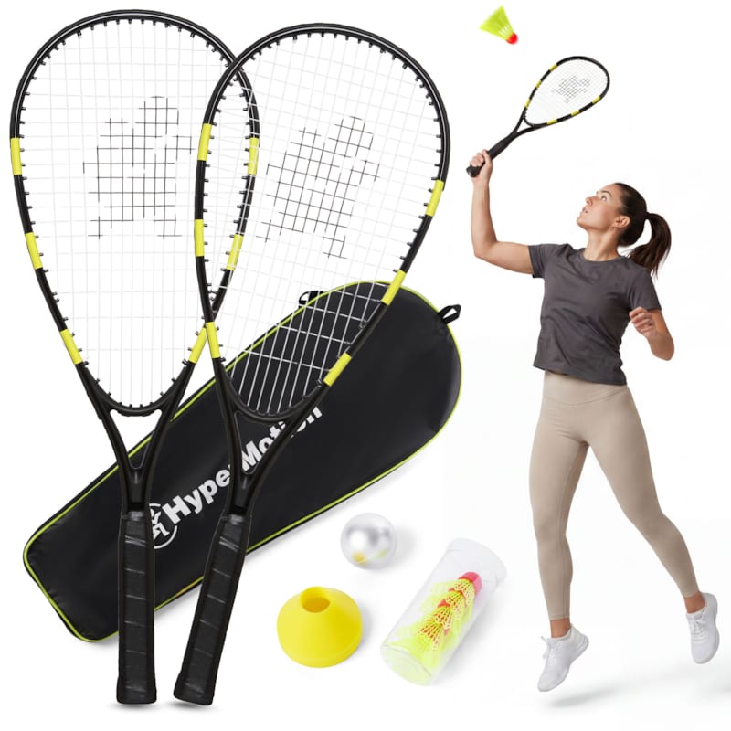 Jeu de badminton rapide hypermotion crossminton 2 raquettes set complet