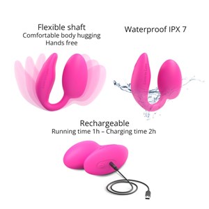 Wonderlove - œuf vibrant télécommandé Rose