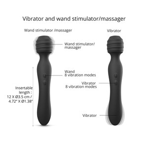 Twist - wand & vibromasseur - noir Noir