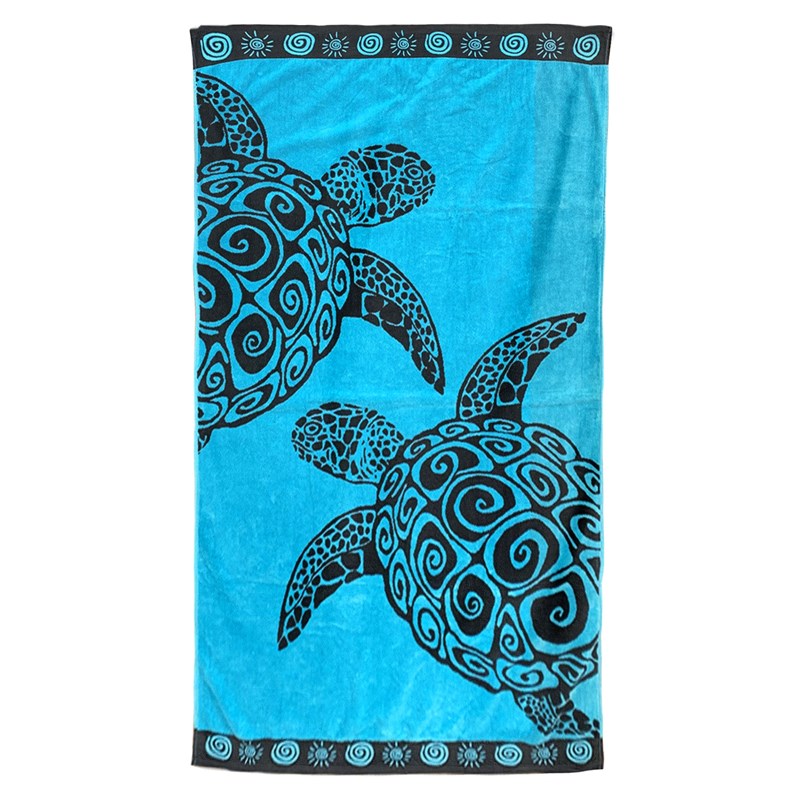 Serviette de plage - turquoise turtle