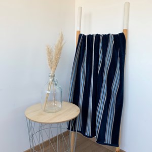 Serviette de plage - milonga bleu marine