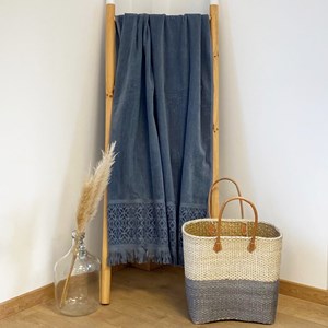 Serviette de bain - romance gris