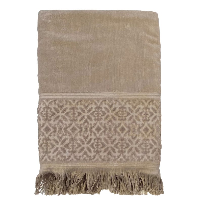 Serviette de bain - romance taupe