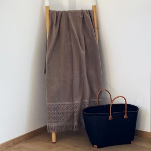 Serviette de bain - romance taupe