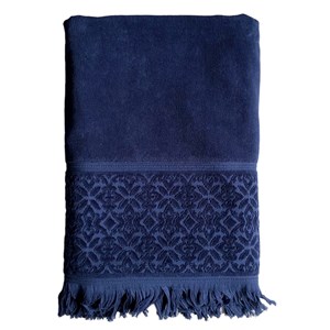 Serviette de bain - romance bleu marine