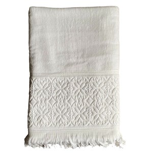 Serviette de bain - romance blanc