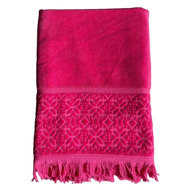 Serviette de bain - romance fuchsia