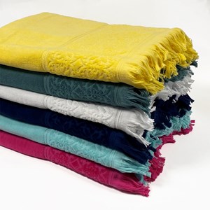 Serviette de bain - romance fuchsia