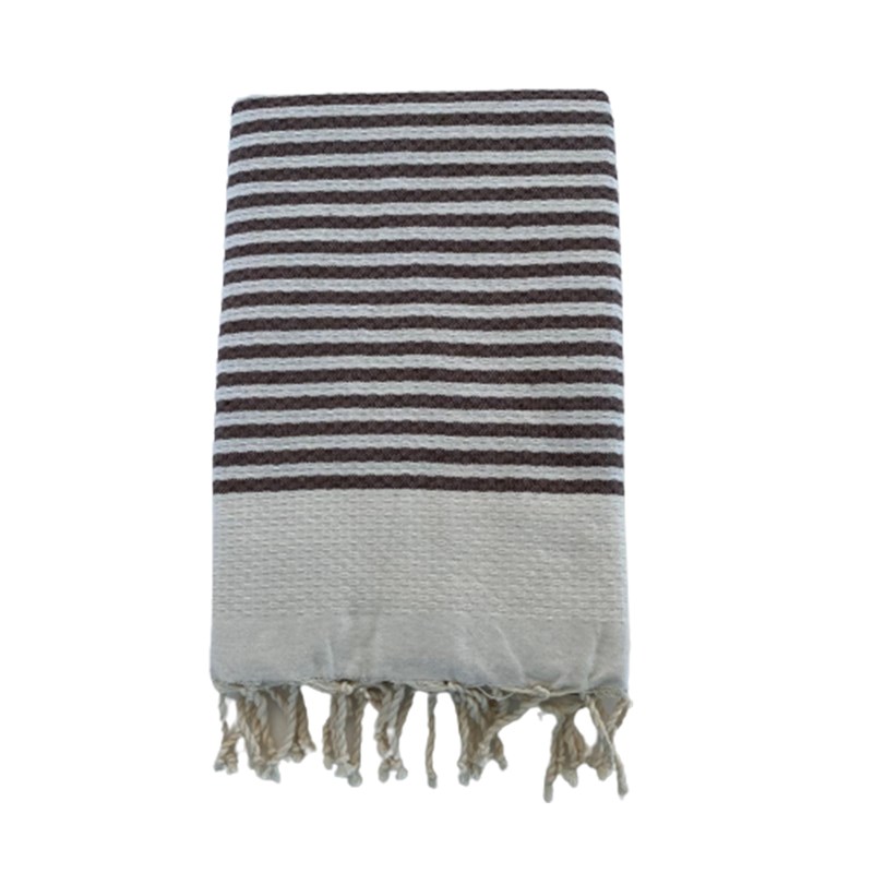 Fouta nid d'abeille - yadara taupe