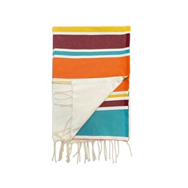 Fouta plate - helios orange