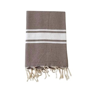 Fouta plate - kozo taupe