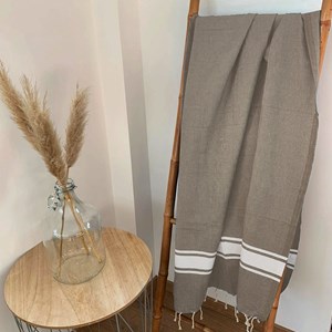 Fouta plate - kozo taupe