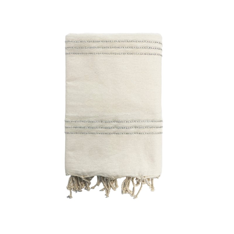 Fouta plate - isis argent