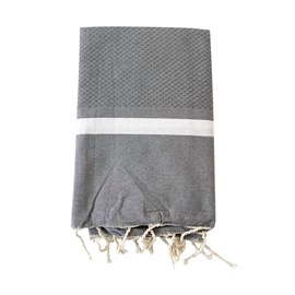Fouta nid d'abeille - melissa grey xl